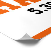 Orangenbasketball Boy 5. Geburtstagsparty Poster (Ecke)