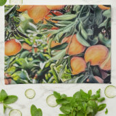 Orangenbaum Geschirrtuch (Gefaltet)