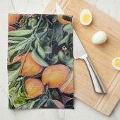 Orangenbaum Geschirrtuch (Viertel Falte)