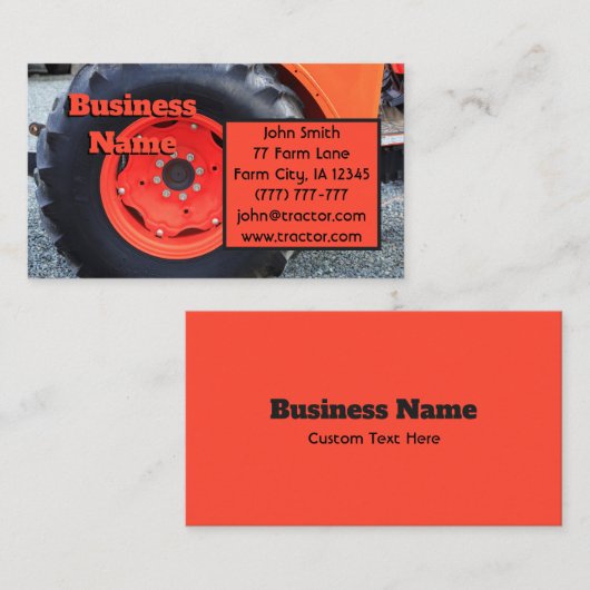 Orangenbaum Visitenkarte (Vorne/Hinten)