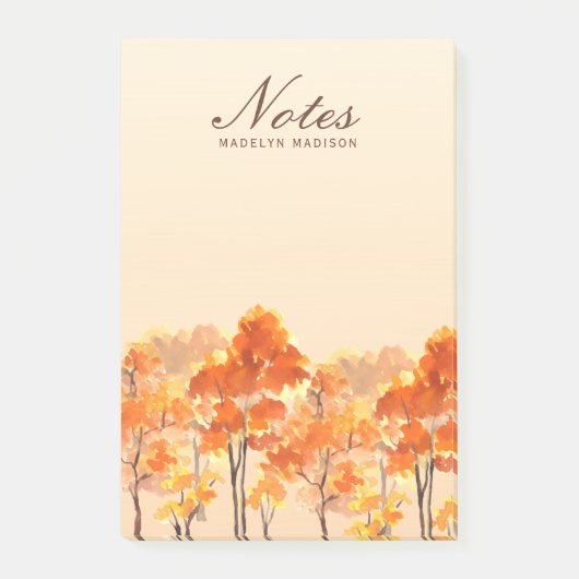 Orangenbäume im Herbst Post-it Klebezettel (Vorderseite)