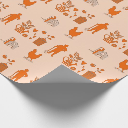 Orangenbaumstruktur Geschenkpapier (Ecke)