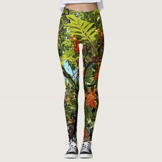 Orangenbeeren Leggings (Vorderseite)
