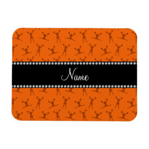 Orangenbeißmuster mit personalisiertem Namen Magnet