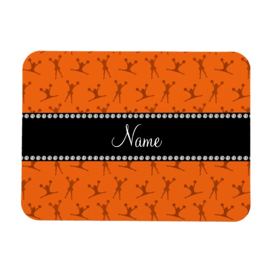 Orangenbeißmuster mit personalisiertem Namen Magnet (Horizontal)