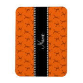 Orangenbeißmuster mit personalisiertem Namen Magnet (Vertikal)
