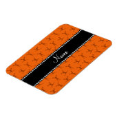 Orangenbeißmuster mit personalisiertem Namen Magnet (Linke Seite)