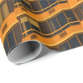 OrangenbetonGebäude Geschenkpapier (Rolleneckpunkt)