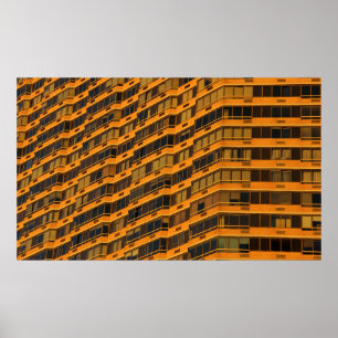 OrangenbetonGebäude Poster