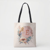 Orangenbeutel mit Blumenbeuteln Tasche (Vorderseite)
