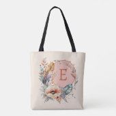 Orangenbeutel mit Blumenbeuteln Tasche (Rückseite)