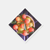 Orangenbild der Obstschale Serviette (Ecke)