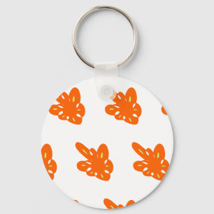 Orangenblatt Blume abstrakte Design Kaffee Tasse Schlüsselanhänger