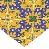 Orangenblau und gelb kurzer tischläufer (Ecke)