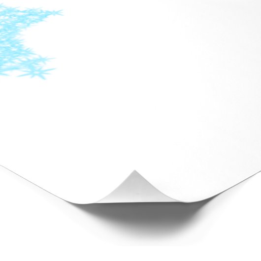 Orangenblaue Sterne Glitzer Babydusche Funkeln Poster (Ecke)