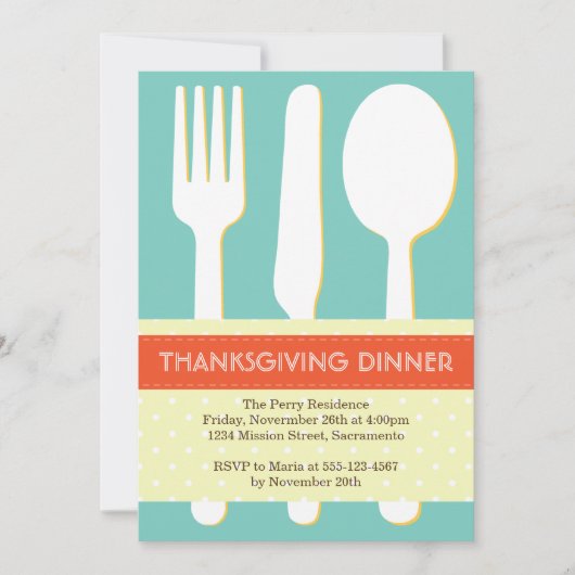 Orangenblauer Erntedank mit Unterstellplatz Einladung (Vorderseite)