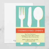 Orangenblauer Erntedank mit Unterstellplatz Einladung (Vorne/Hinten)