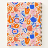 Orangenblauer Monogramm Obst Gemüse Rezepte Notizblock (Rückseite)