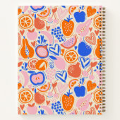 Orangenblauer Monogramm Obst Gemüse Rezepte Notizblock (Rückseite)