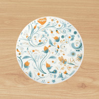 Orangenblaues Retromuster