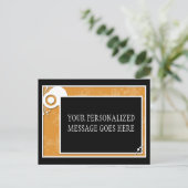 Orangenblock Postkarte (Stehend Vorderseite)