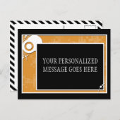 Orangenblock Postkarte (Vorne/Hinten)