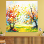 Orangenblühende Impressionen Leinwanddruck (Insitu (Wohnzimmer))