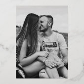 Orangenblüte Foto Hochzeit speichern Sie das Datum Folieneinladung (Rückseite)