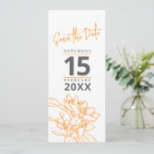 Orangenblüte Foto Hochzeit speichern Sie das Datum Save The Date (Stehend Vorderseite)