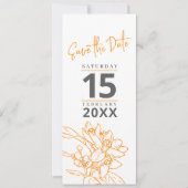 Orangenblüte Foto Hochzeit speichern Sie das Datum Save The Date (Vorderseite)