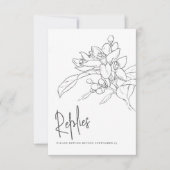 Orangenblüte Hochzeitsantwort UAWG RSVP Karte (Vorderseite)