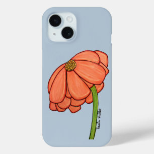 Orangenblüte mit blauem Hintergrund Case-Mate iPhone Hülle