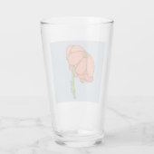 Orangenblüte mit blauem Hintergrund Glas (Rückseite)