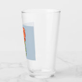 Orangenblüte mit blauem Hintergrund Glas (Links)