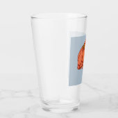 Orangenblüte mit blauem Hintergrund Glas (Rechts)