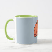 Orangenblüte mit blauem Hintergrund Tasse (Links)