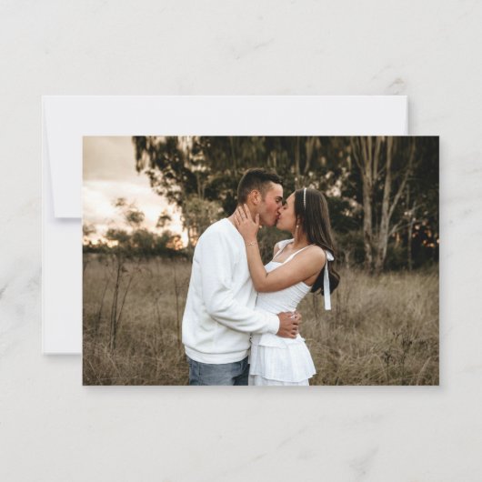 Orangenblüte Mono-Foto Hochzeit speichern Sie das Save The Date (Rückseite)