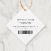 Orangenblüte zeichnend Kerzenzutaten Strichcode Geschenkanhänger (Rückseite)