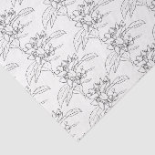 Orangenblüte zeichnend Kunst gemustert Seidenpapier (Ausschnitt)