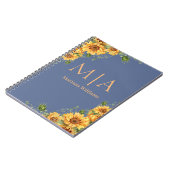 Orangenblüten aus Monogramm Notizblock (Linke Seite)