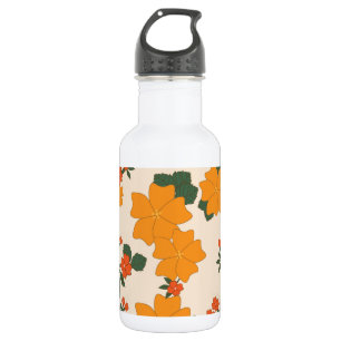 Orangenblüten, Blumenmuster, Blumenmuster Edelstahlflasche