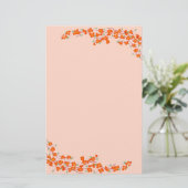 Orangenblüten Briefpapier (Stehend Vorderseite)