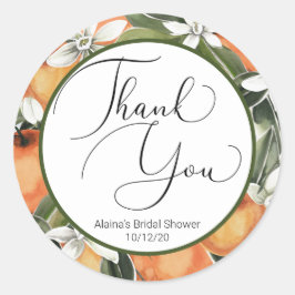 Orangenblüten der Süsse für Wasserfarben bevorzuge Runder Aufkleber