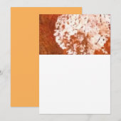 Orangenblüten-Flachkarte (Vorne/Hinten)
