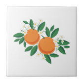 Orangenblüten Fliese (Vorderseite)