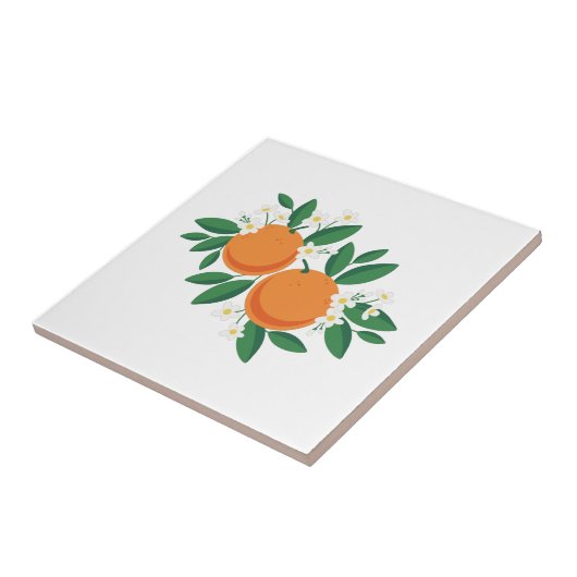 Orangenblüten Fliese (Seite)