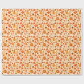 Orangenblüten: Handgezeichnetes Muster. Geschenkpapier (Flach)