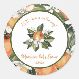 Orangenblüten in Aquakultur bevorzugen Anhänger Runder Aufkleber