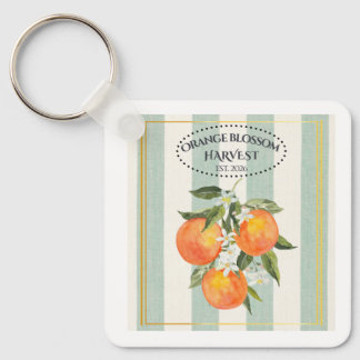Orangenblüten - Mittelmeer Zitrus Etikett Schlüsselanhänger