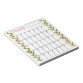 Orangenblüten-Monatskalender Notizblock (angewinkelt)